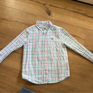 Vineyard Vines Kids boys Pastel Plaid Button-Down Shirt, size 5